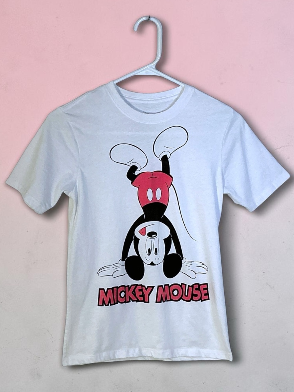 Disney Mickey Mouse Kids T Shirt Short Sleeve White Multicolor Girls Large 10-12